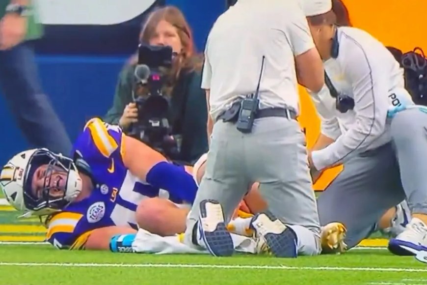 Gruesome video show LSU star’s twisted ankle being snapped back into place on field in front of horrified parents and brother