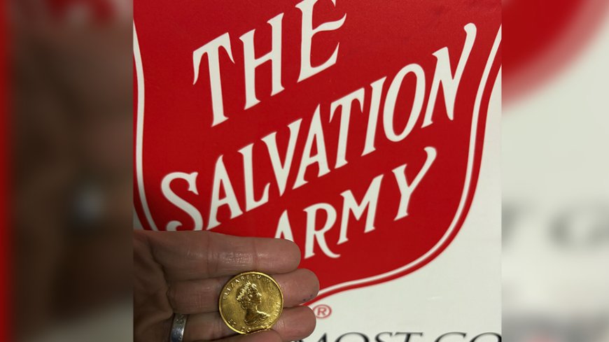 Rare gold coin worth thousands dropped into Salvation Army bucket by anonymous holiday donor