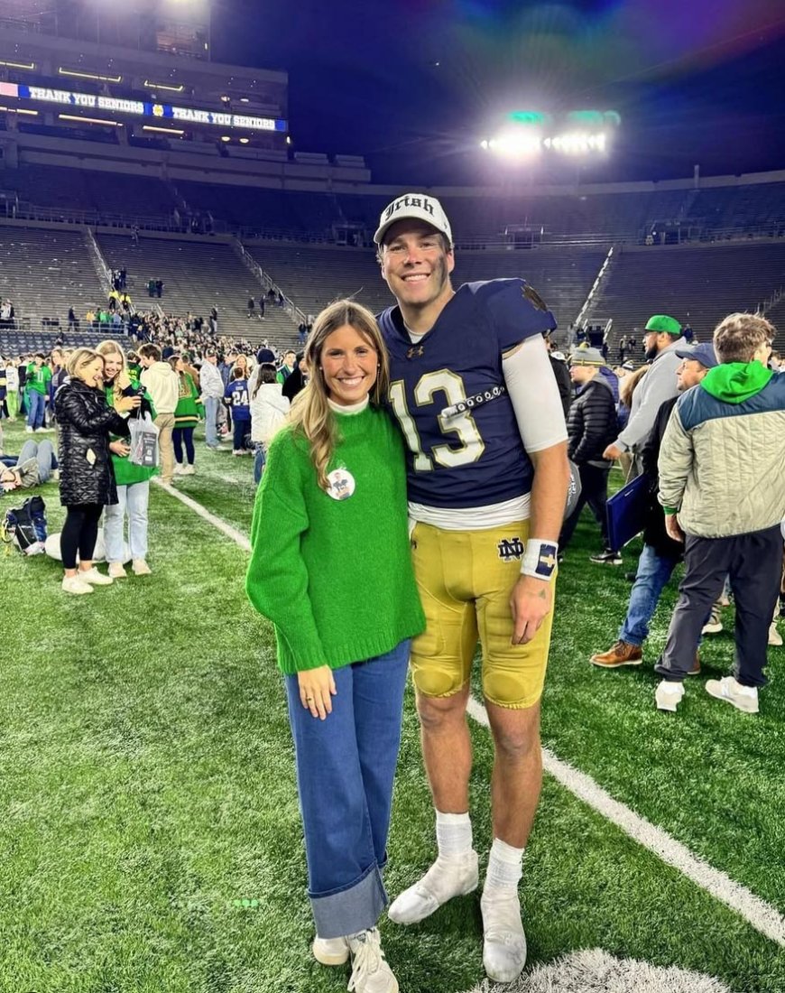 Notre Dame QB Riley Leonard and GF Molly Walding's Relationship Timeline