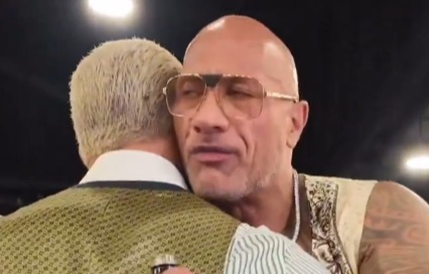 Backstage footage catches emotional interaction between The Rock and Cody Rhodes after Netflix show