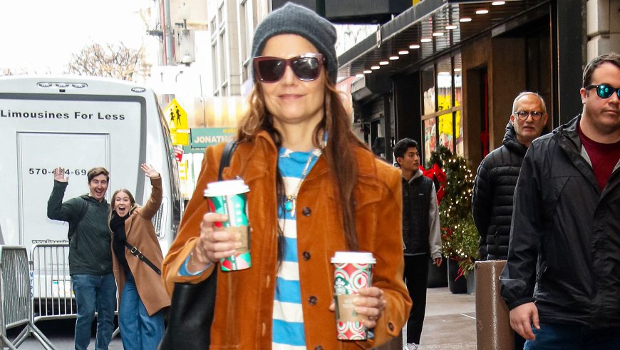 Katie Holmes Wears This Comfy Sneaker Style for Routine Coffee Runs — The Look for $23