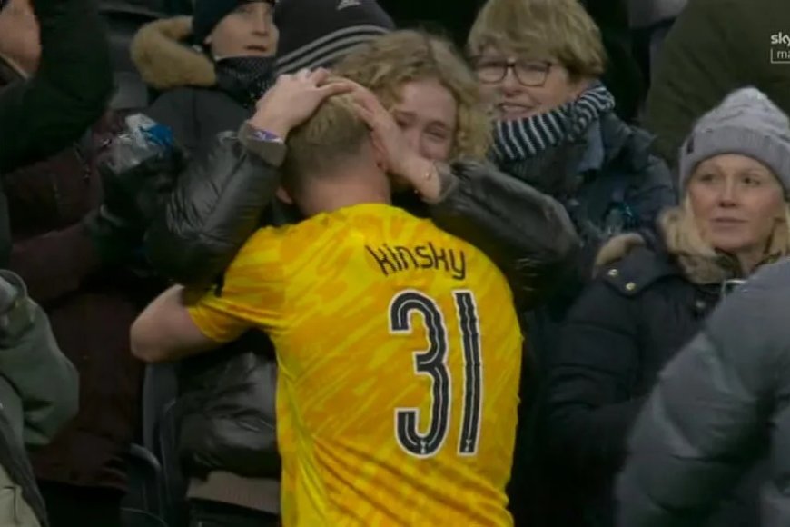 ‘Best night of my life’ – Tottenham new boy Antonin Kinsky embraces sister in emotional scenes after dream debut