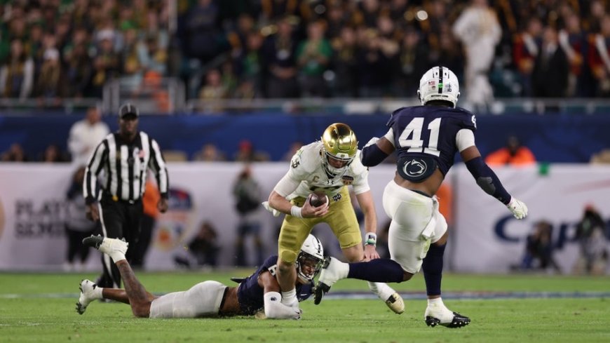 Notre Dame forced to play backup quarterback in Orange Bowl after starter Riley Leonard leaves with injury