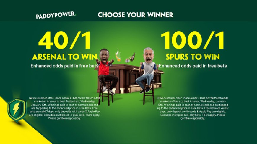 Arsenal vs Tottenham pick your winner: Get 40/1 or 100/1 on Paddy Power