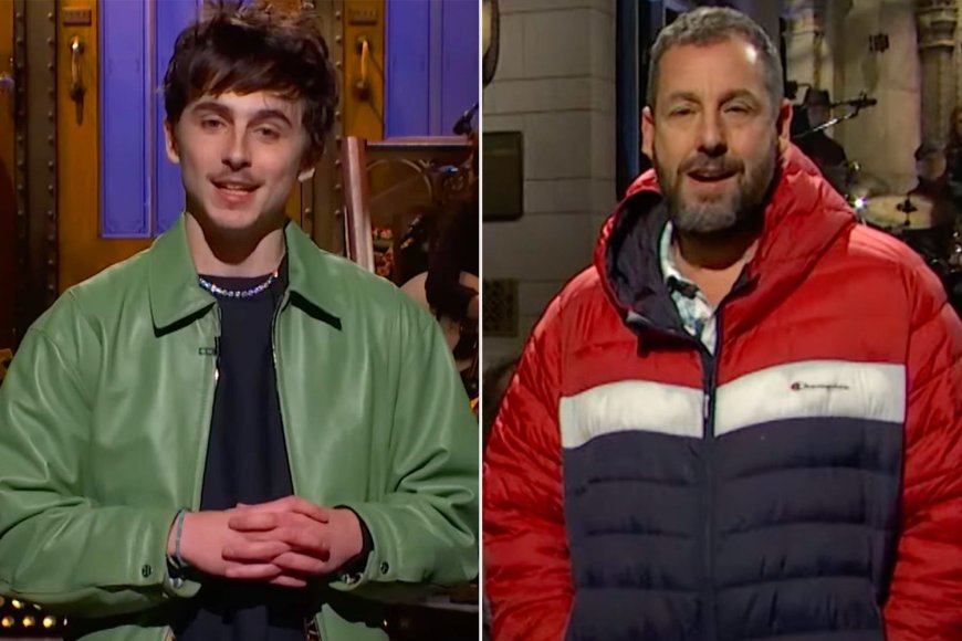 Timothée Chalamet Hosts “SNL ”and Gets Support from Adam Sandler — Who Continues Joke About the Young Star's Name