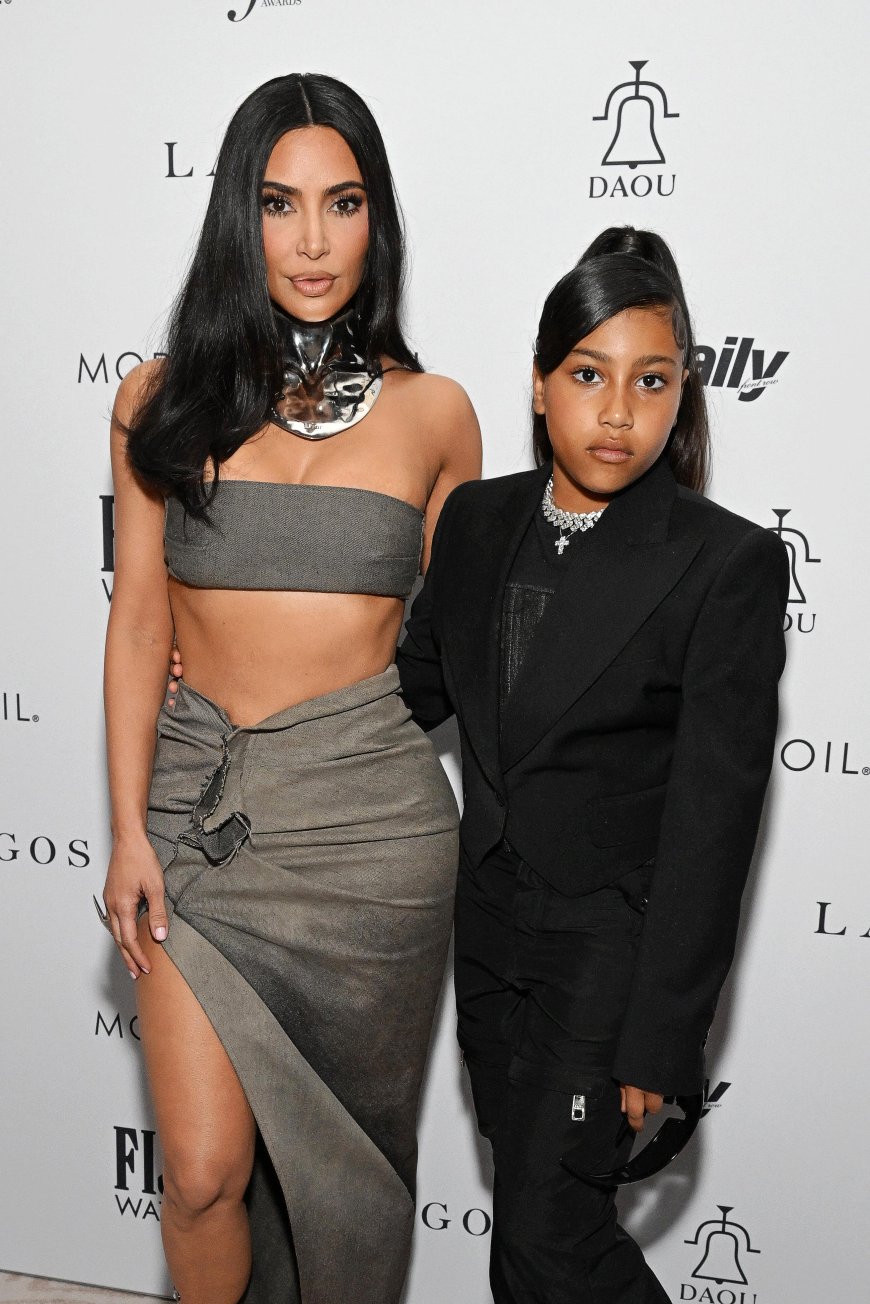 Kim Kardashian and Daughter North Have Fur Coat Outing at Nobu