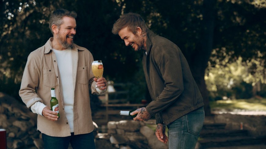 Matt Damon and David Beckham Toast the Beginning of a Beautiful Friendship