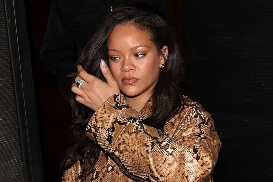 Rihanna Attends Her Cousin's L.A. Birthday Bash in Stylish Snakeskin Look amid Boyfriend A$AP Rocky’s Trial