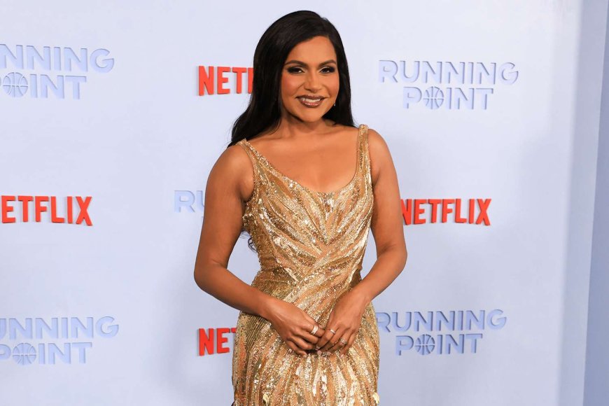 Mindy Kaling Glitters in Gold at the “Running Point” Premiere