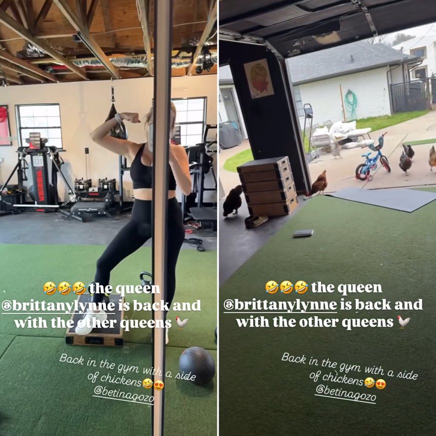 Brittany Mahomes’ Workout Got Interrupted by a Flock of Chickens